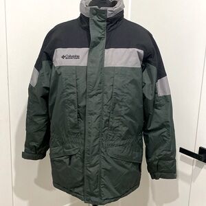 Vintage Columbia Coat Colorblock Green Black Ski Sport Jacket |Size M